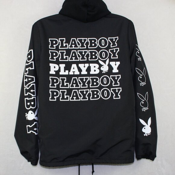 Playboy Windbreaker Poly Coach Jacket Mens Medium - Picture 1 of 9